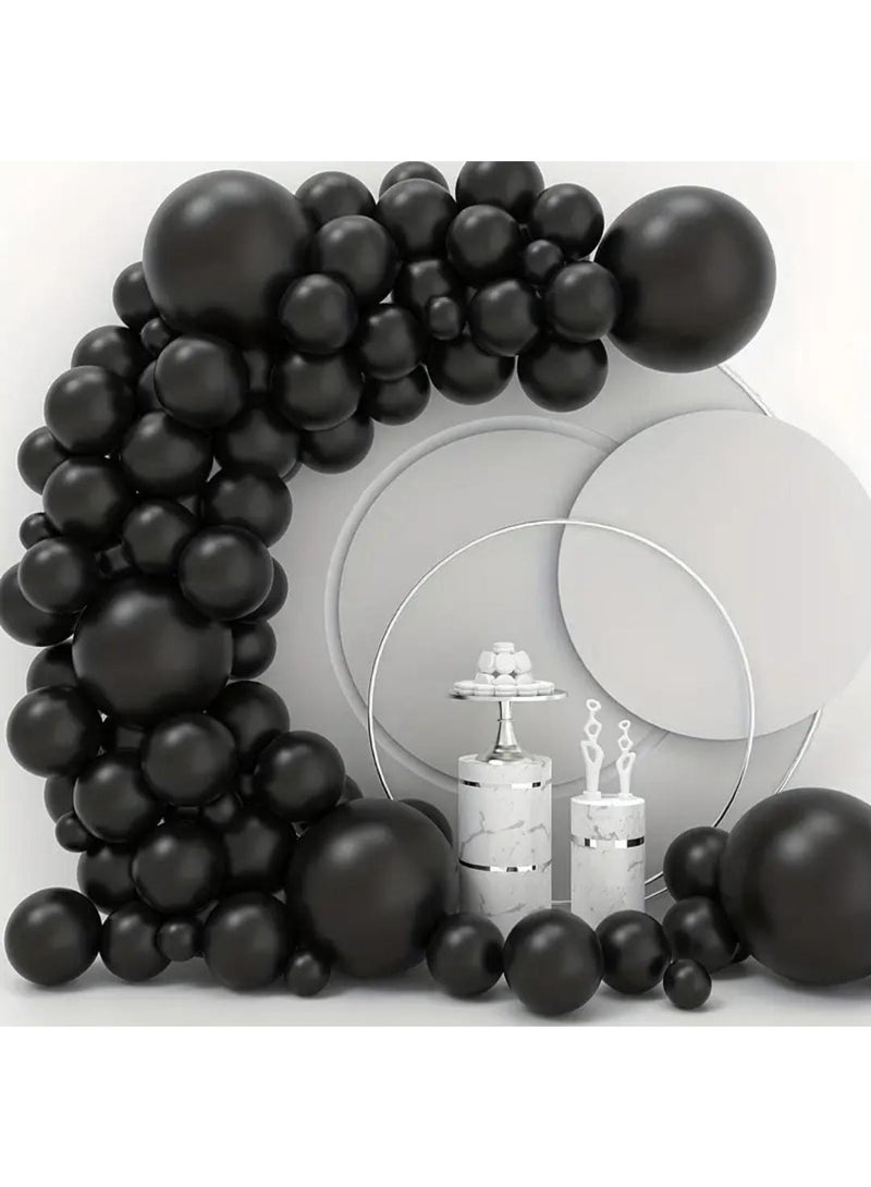 KRONFOL 100 Black Balloons,  Mysterious and Elegant Black, Suitable for Birthdays, New Year Decorations, Valentine'S Day Decorations, Halloween Decorations, Christmas Decorations - Image 4