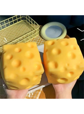 Extra Large Size Cheese Slow Rebound Shapeable Venting Ball Realistic Squeeze For Adult Stress Relief - view 4