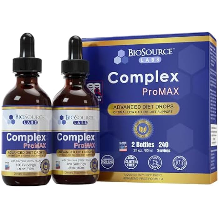 BioSource Labs Complex ProMAX Premium Diet Drops 2 oz (2 Bottle Pack) - 60 Day Supply - Image 1