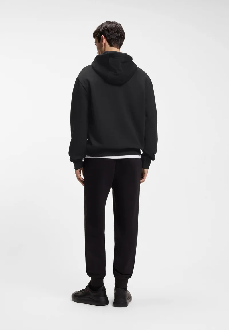HUGO Cotton-terry hoodie with logo print