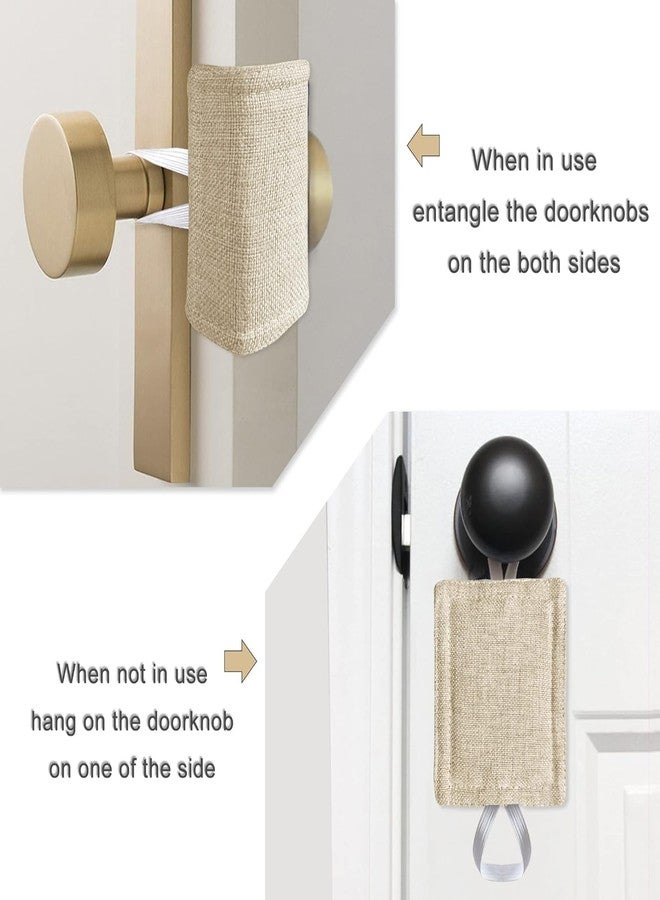 DHRUSIMI 2 Pic Door Silencer Quiet Door Closer Cushion Padded Door Latch Cover for Nursery Baby Light Sleepers Noise Reduced Prevent from Locking for Toddler Safety - 4 x 3 inch Natural Colored - Image 4