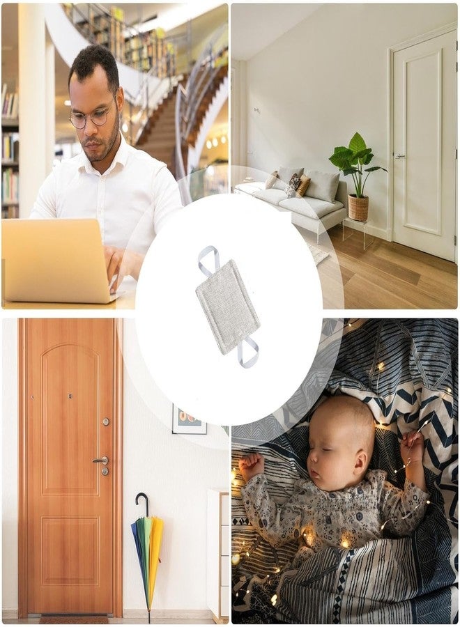 DHRUSIMI 2 Pic Door Silencer Quiet Door Closer Cushion Padded Door Latch Cover for Nursery Baby Light Sleepers Noise Reduced Prevent from Locking for Toddler Safety - 4 x 3 inch Natural Colored - Image 5
