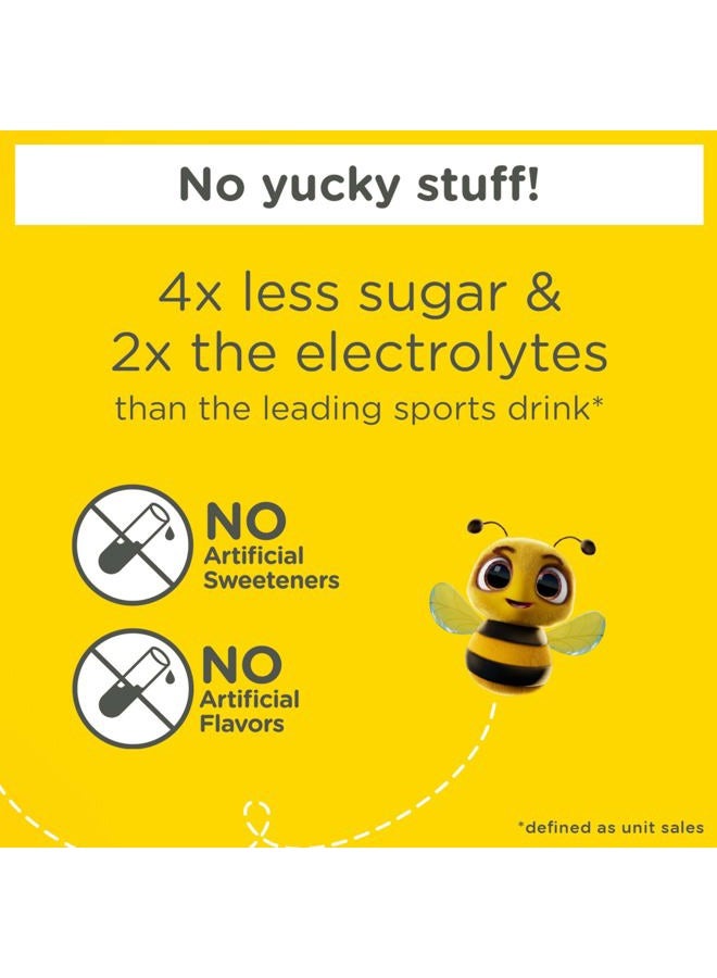 Zarbee's Triple Action Hydration Electrolyte Drink for Kids, Low Sugar with Prebiotics & Zinc, Mild to Moderate Dehydration, Strawberry Lemonade & Lemon Lime, 12 x 5 fl oz Pouches - Image 3