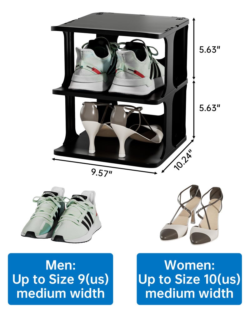 HAIXIN Vertical Narrow Tall Shoe Rack for Front Door Entrance, 7-Tier Sturdy Stackable Shoe Rack Organizer for Closet Entryway, Corner Shoe Storage Shelf Shoe Cubby - Image 4