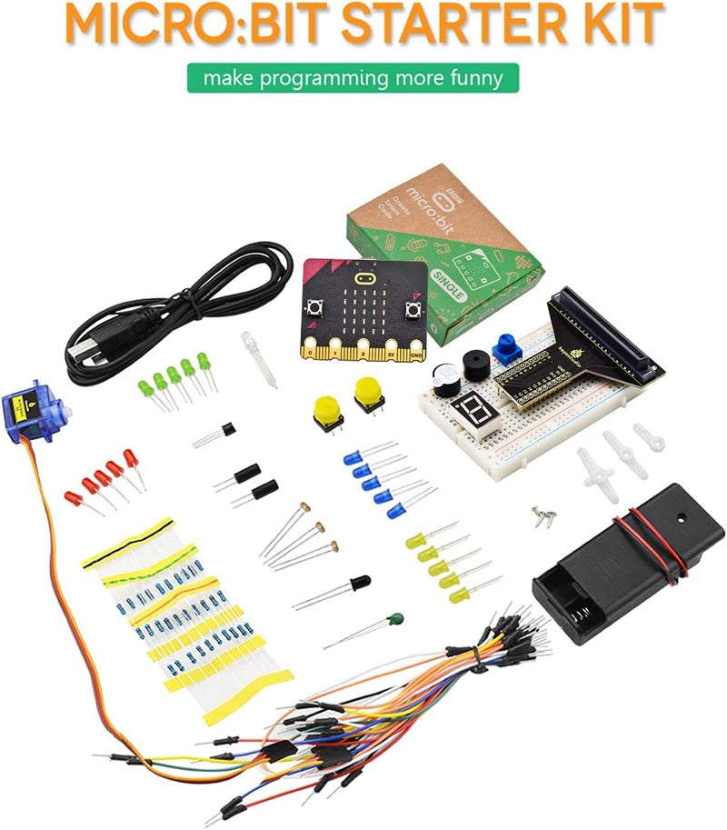 Keyestudio Microbit Basic Starter Kit for BBC Micro:bit V2 Accessories STEM Kit Coding for Kids Beginners (Micro:bit V2.21 Included) - Image 3