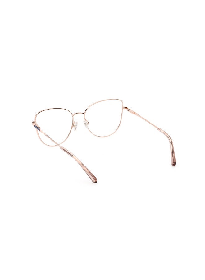 غانت نظارة طبية بشكل فراشة للنساء بأذرع معدنية GA4141  مقاس 56 - روزجولد لامع - Image 3