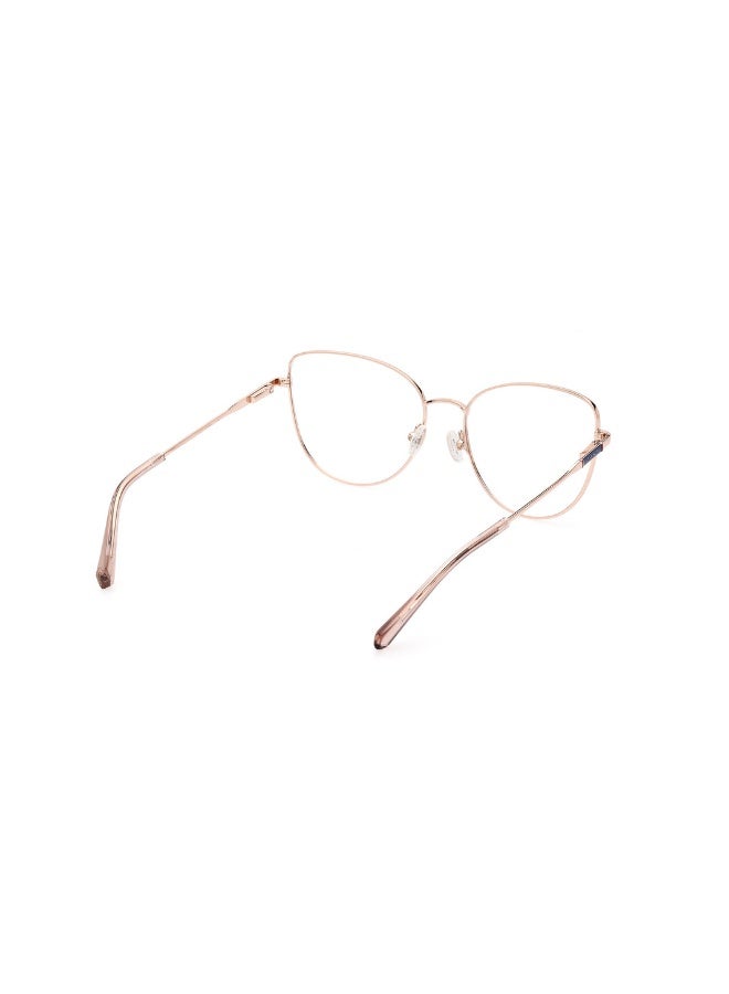 غانت نظارة طبية بشكل فراشة للنساء بأذرع معدنية GA4141  مقاس 56 - روزجولد لامع - Image 5