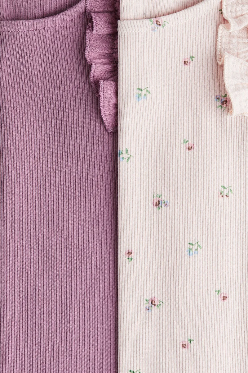 H&M 2-pack ribbed cotton tops