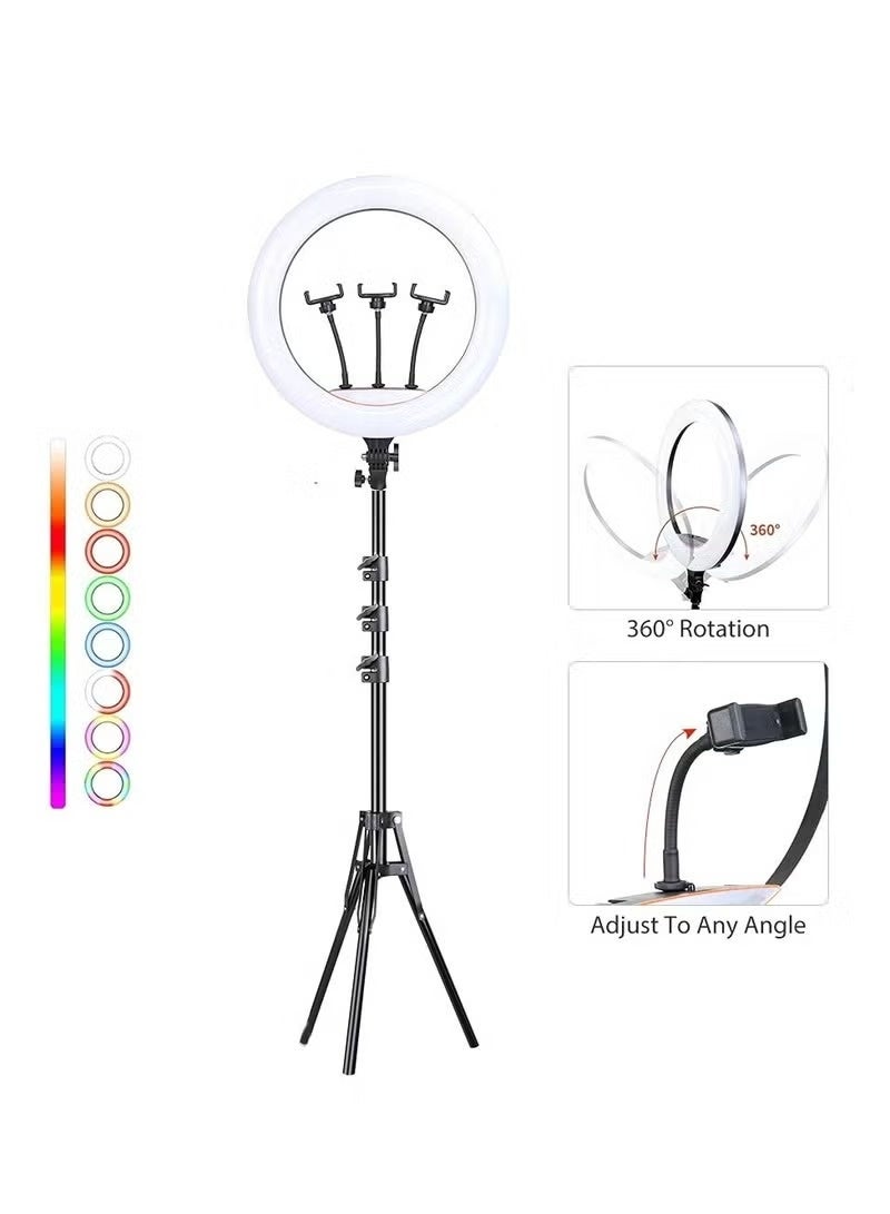 حامل وحامل SoftThree المحمول MJ45 RGB لسطح المكتب لصنع مقاطع فيديو مكياج على YouTube وInstagram - Image 4