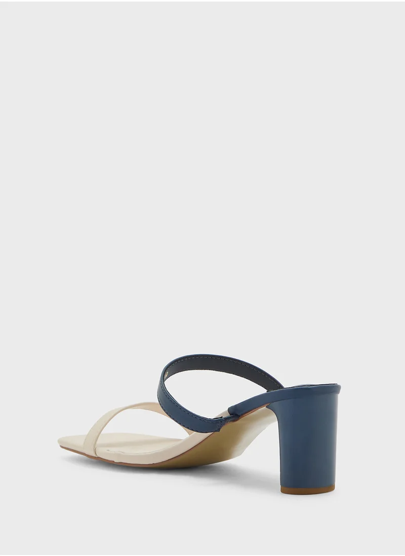 ايلا Color Block Double Strap Heel Sandal