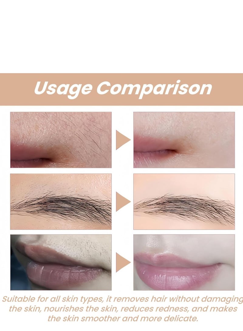 نيكور 2 قطعة مزيل شعر الوجه للنساء ، طقم إزالة شعر الوجه ، مزيل شعر الشفة العليا ، كريم مزيل شعر الوجه ، كريم إزالة الشعر المرطب غير المؤلم ، مزيل شعر الذقن ، مزيل شعر الوجه للسيدات - Image 2