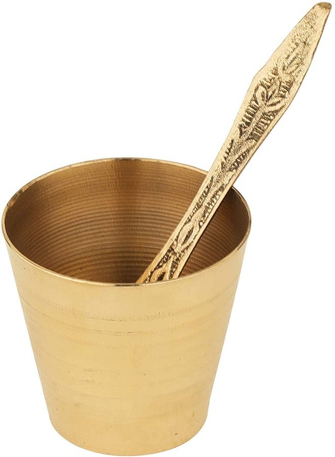 NOBILITY Brass Pooja thali 7 Inch with Kalash Kuber Diya and Other Accessories Ganesh Lakshmi Design Subh Labh Daily Puja Thali Set for Festival Home Office Mandir Diwali Gift Items - Image 3