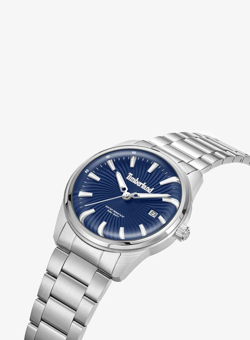 تمبرلاند Birch Road Blue Dial Stainless Steel Bracelet Analog Watch for Men, 45mm