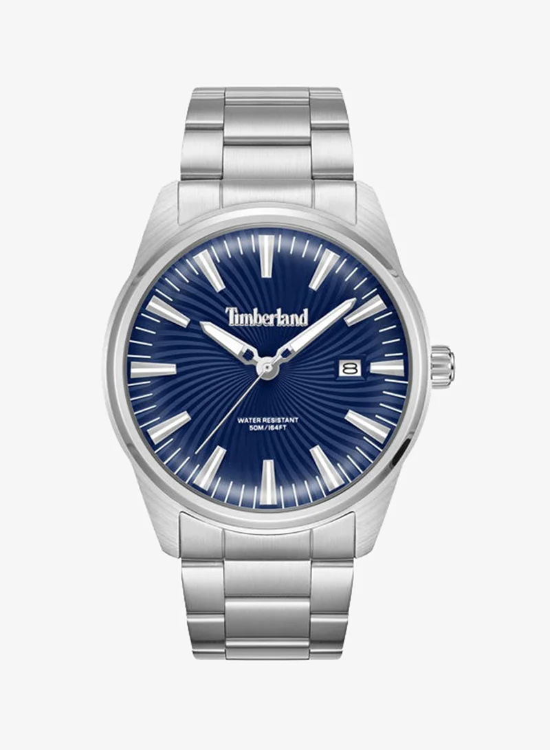 تمبرلاند Birch Road Blue Dial Stainless Steel Bracelet Analog Watch for Men, 45mm