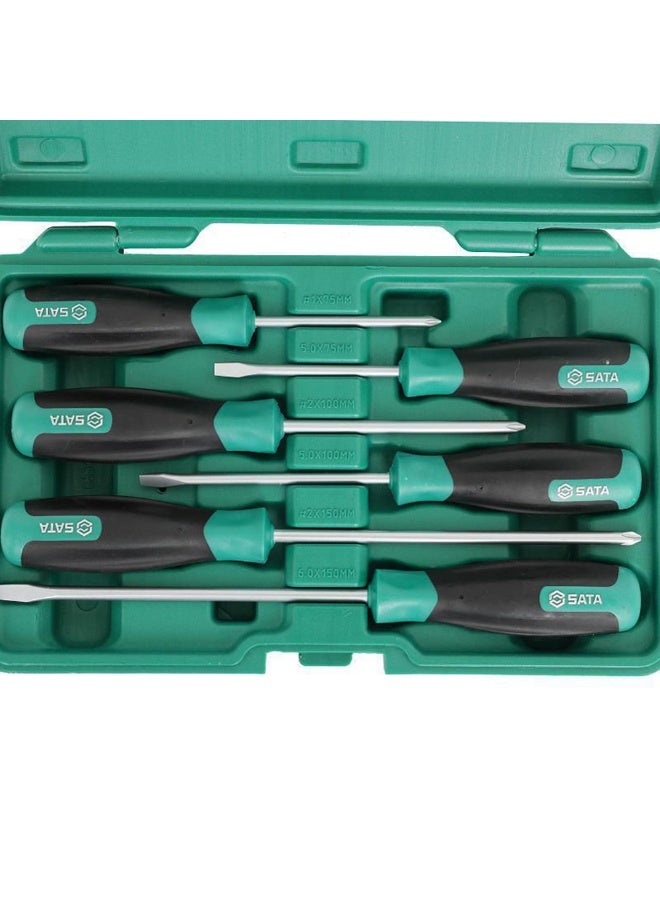 SATA ST09309SJ 6-Piece Dual Material Soft Grip Combination Screwdriver Set - Image 2