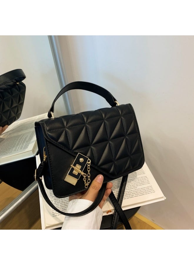 Women's Versatile Diamond Plaid Shoulder Bag, Ladies PU Leather Crossbody Bag Side Bag Carry Bag, Daily Commuting Satchel Bag Handbag Phone Bag Tote Bags Clutch Bag for Girls/College Students - Image 5