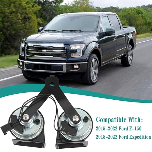 YzusGomumu Horn Assembly Dual Note Electric Horn Level 2 Compatible with 2015-2022 Ford F-150 2018-2022 Ford Expedition Replaces# ‎‎FL3Z-13832-C FL3Z-13832-B FL3Z-13832-A - Image 3