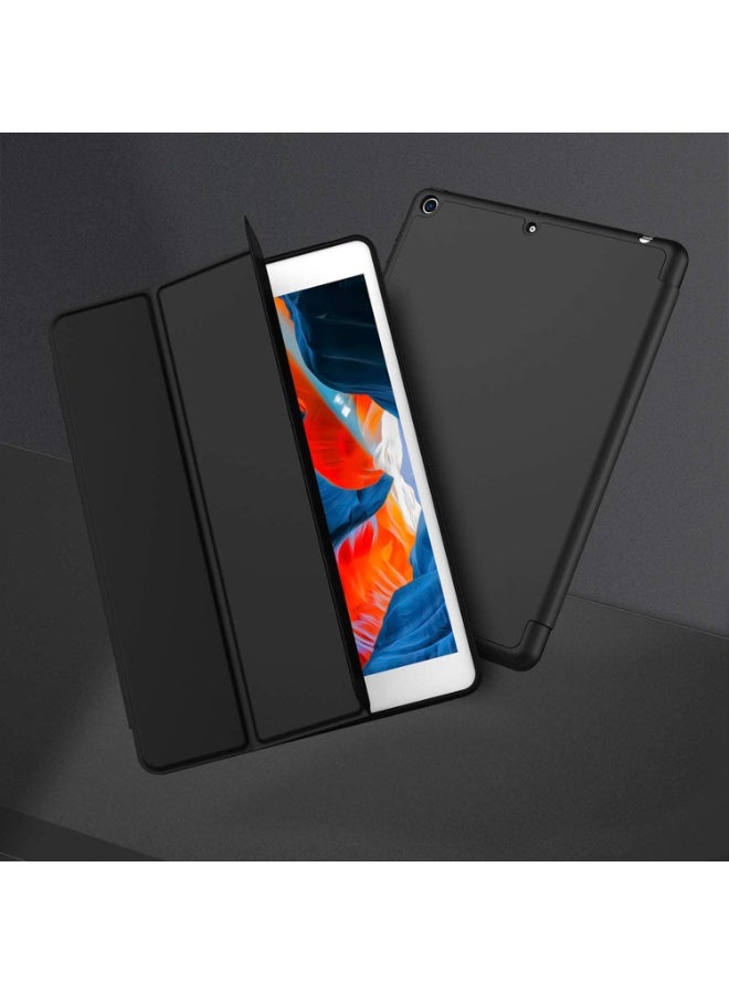 YoYoTech iPad 9 2021(9th Gen) iPad 8 2020(8th Gen) / iPad 7 2019(7th Gen)10.2 Tri-Fold Case Flip Cover with Multi Viewing Angles Stand | Pencil Holder | Heat Dissipation | TPU Back cover- Black - Image 4
