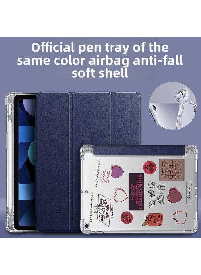 Applicable IPad10.2 Protective Shell With Pen Slot 2022 11-inch Airbag 9.7 Transparent Air3 Set 8 For Xiaomi 6-Color:【Airbag Pen Slot】 ☆ 【deep Sea Blue】】-Applicable Model:【IPAD2020(10.2 Inches)】】