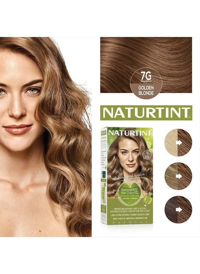 NATURTINT Permanent Hair Colour 7G Golden Blonde | Plant Enriched Radiant Colour | Ammonia Free | Vegan-Friendly Formula | Long Lasting Grey Coverage  - Image 3