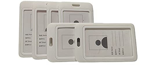 NSSP Plastic ID Card Holder for Office/School Pack of 5 pcs. (Vertical) (White) - Image 4