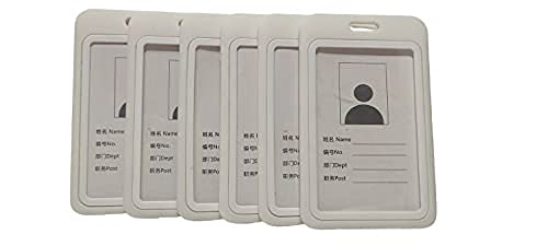 NSSP Plastic ID Card Holder for Office/School Pack of 5 pcs. (Vertical) (White) - Image 5