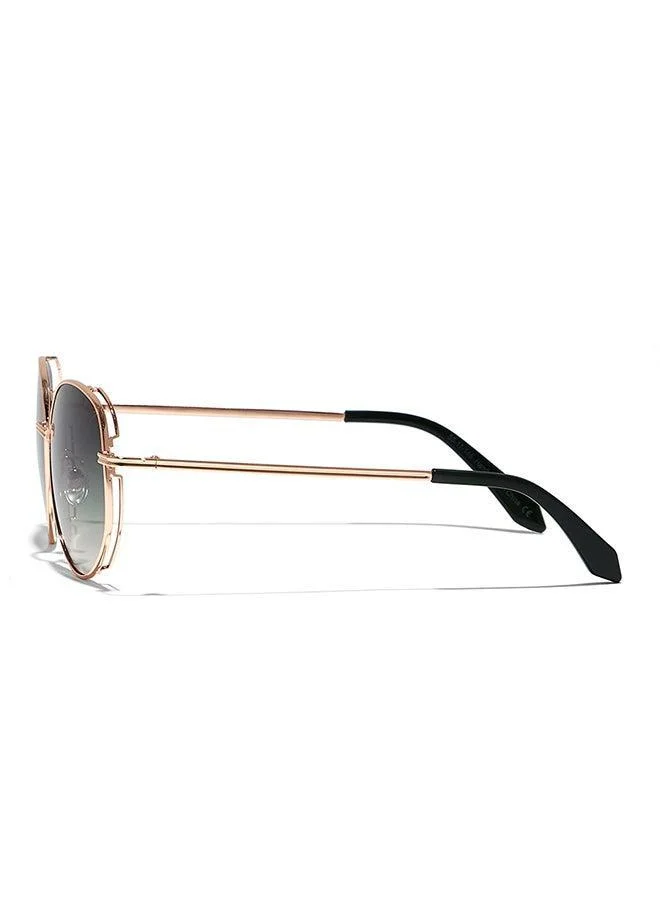 Blackout "BlackOut OLIVINE Women's Geometric Sunglasses with UV400 Protection (Rose Gold, Green)"