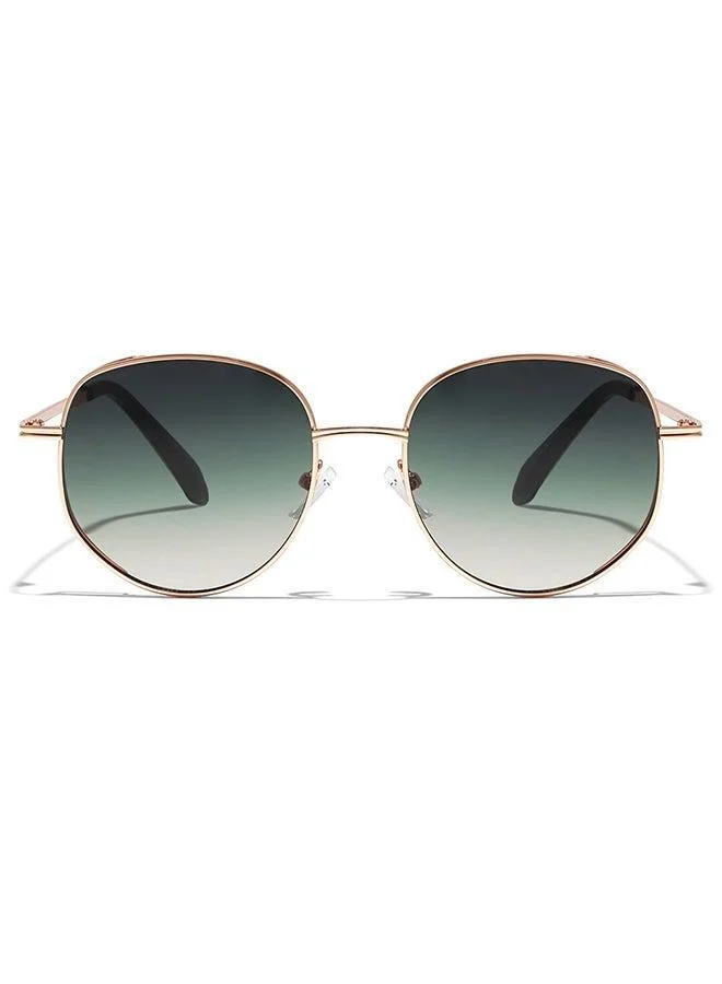 Blackout "BlackOut OLIVINE Women's Geometric Sunglasses with UV400 Protection (Rose Gold, Green)"