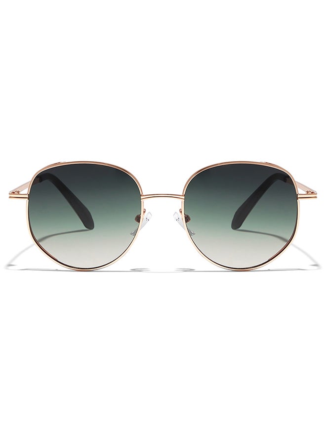 Blackout - "BlackOut OLIVINE Women's Geometric Sunglasses with UV400 Protection (Rose Gold, Green)" - Image 1