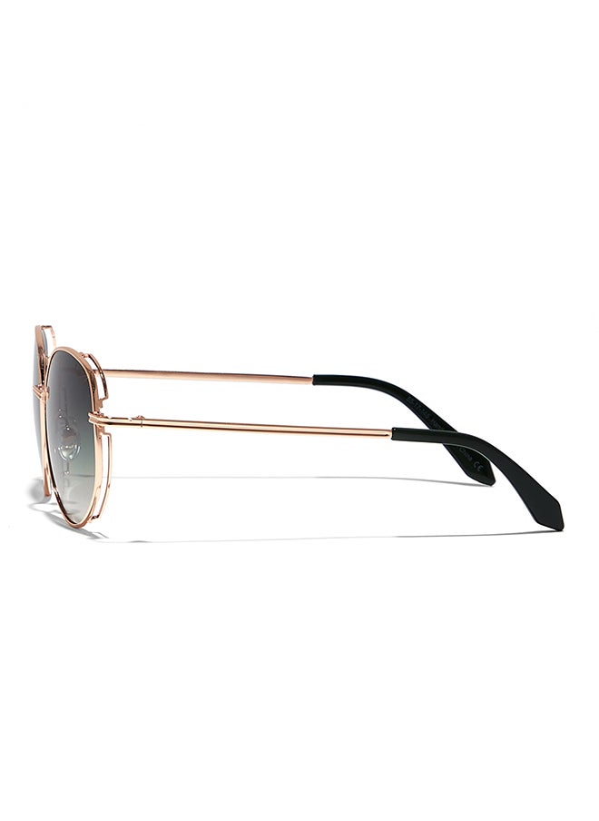 Blackout - "BlackOut OLIVINE Women's Geometric Sunglasses with UV400 Protection (Rose Gold, Green)" - Image 1