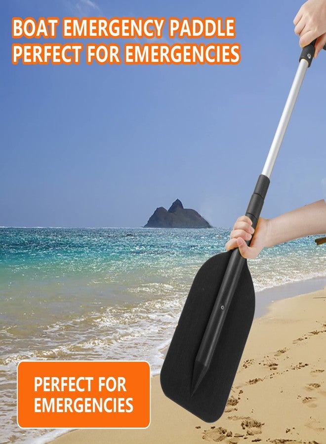 VEITHI Boat Paddle Telescoping Collapsible Oar for Boat Anti Slip Aluminum Plastic Canoe Paddles 2 Pack Small Tubing Floats Oars Row and Safety Boat Accessories for Kids and Adults(Black) - Image 5