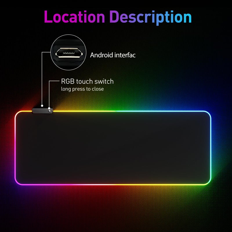 DR CATCH RGB Mousepad Led Mouse Pad, Large Mouse Pad,Led and Big Mouse mat - Image 3
