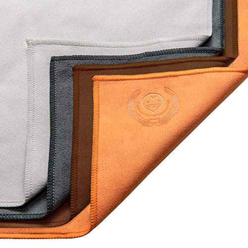 Mivi MI&VI Synthetic Chamois Microfiber Instrument Cleaning & Polishing Cloth for Violin, Viola, Cello, Bass, Guitar 12x12in (4 Pack) - Image 3