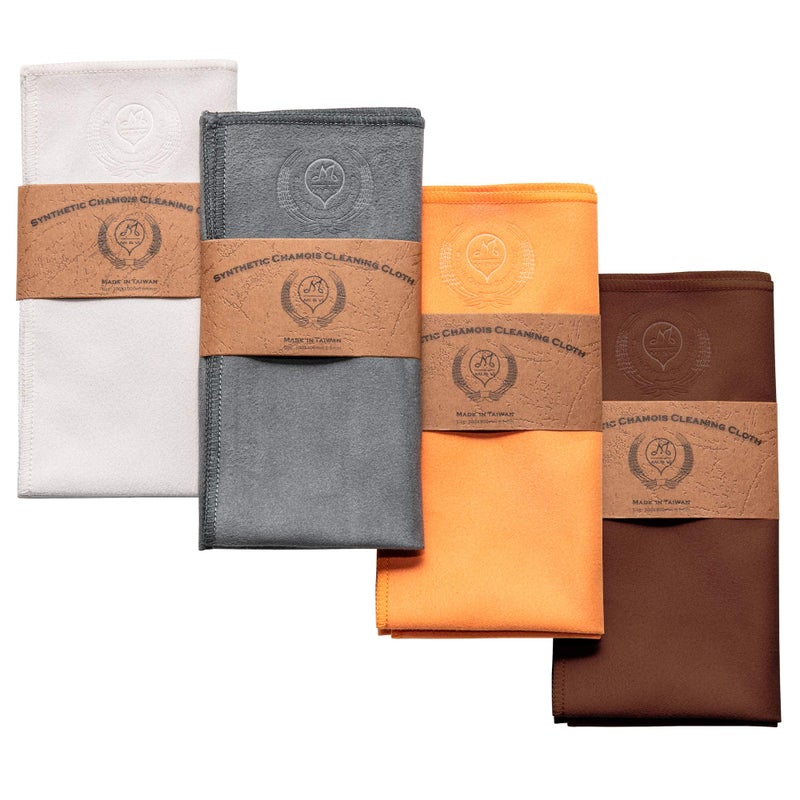 Mivi MI&VI Synthetic Chamois Microfiber Instrument Cleaning & Polishing Cloth for Violin, Viola, Cello, Bass, Guitar 12x12in (4 Pack) - Image 4