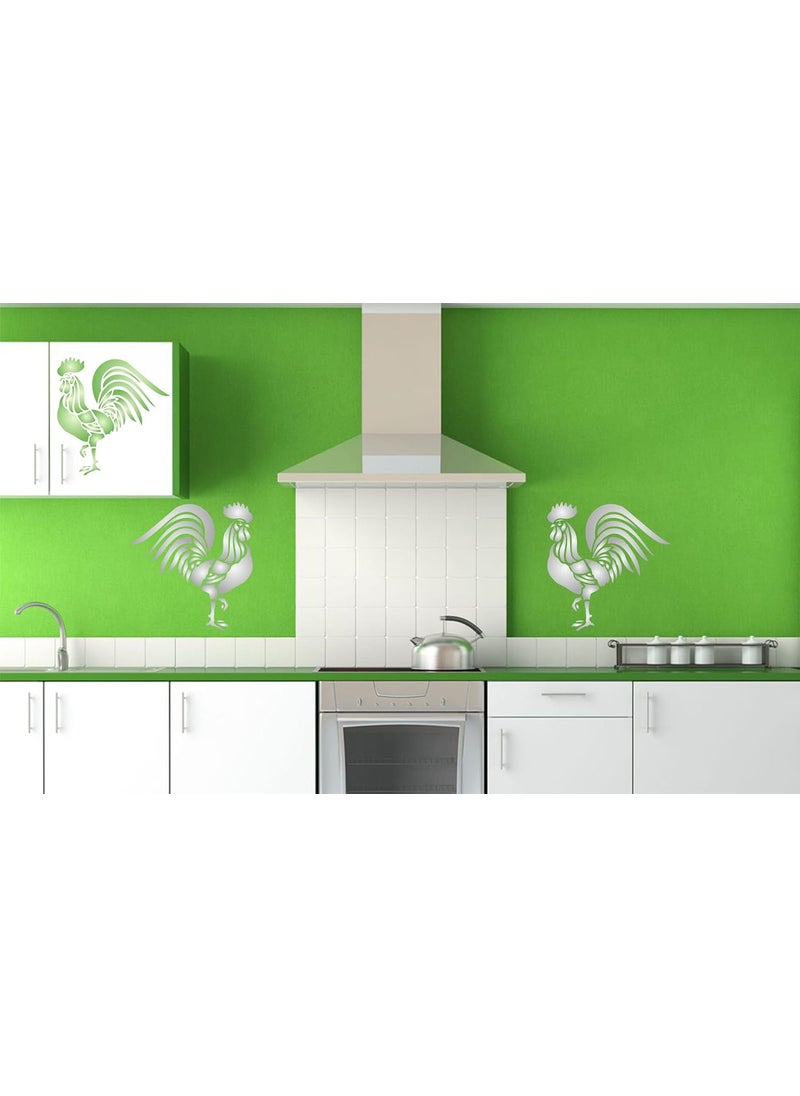 Usnyabni - Rooster Stencil - 8.5 x 9 inch - Reusable Chinese Year of the Rooster Chicken Bird Farm Animal Stencils for Painting - Use on Walls, Floors, Fabrics, Glass, Wood, Terracotta, and More... - Image 1