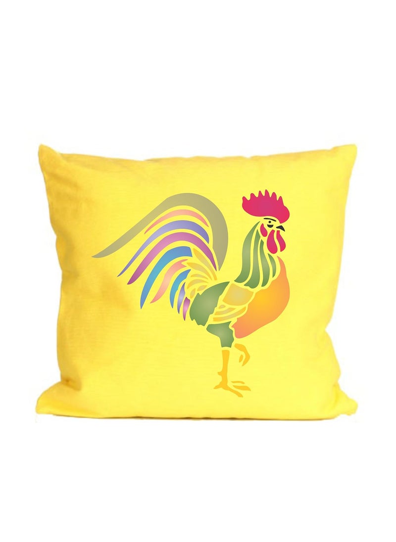Usnyabni - Rooster Stencil - 8.5 x 9 inch - Reusable Chinese Year of the Rooster Chicken Bird Farm Animal Stencils for Painting - Use on Walls, Floors, Fabrics, Glass, Wood, Terracotta, and More... - Image 1