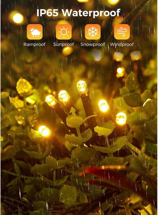 برايتاون أضواء خيطية تعمل بالطاقة الشمسية للاستخدام الخارجي، عبوتان من 200 مصباح LED بطول 78 قدمًا، مصابيح شمسية خارجية مقاومة للماء IP65 تعمل بالطاقة الشمسية مع 8 أوضاع إضاءة للحفلات والحديقة والفناء والعطلات وتزيين الأشجار، لون أبيض دافئ - Image 3