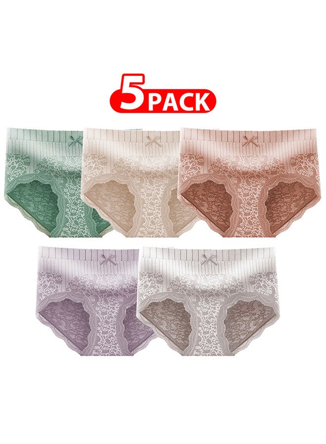MARGOUN 5 Packs Women's XL Size Lace Panties with High Waist Comfortable and Stylish Underwear for a Flattering Silhouette (XL 170/95) - Image 1