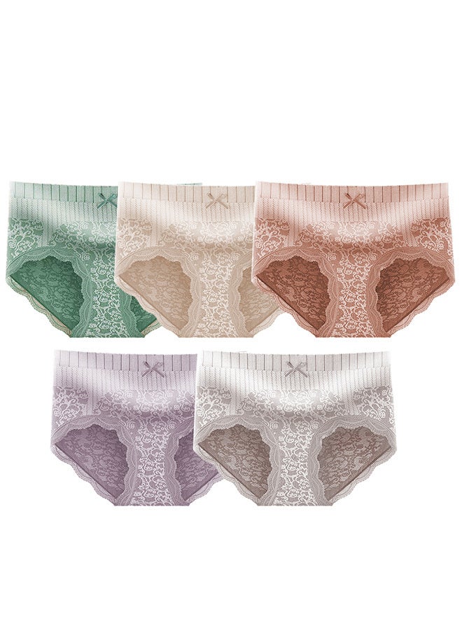 MARGOUN 5 Packs Women's XL Size Lace Panties with High Waist Comfortable and Stylish Underwear for a Flattering Silhouette (XL 170/95) - Image 2
