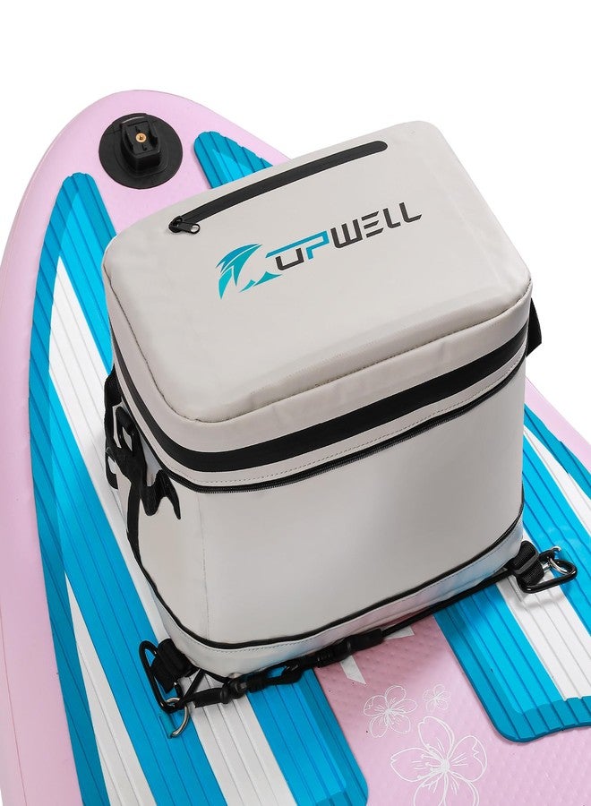 UPWELL Paddleboard Accessories SUP Cooler Deck Bag, PVC Paddle Board Dry Bag, 30 Cans Surf Cooler Bag for Paddle Board, Kayak, Grey Soft Small Camping Cooler for Travel Beach Waterproof - Image 2