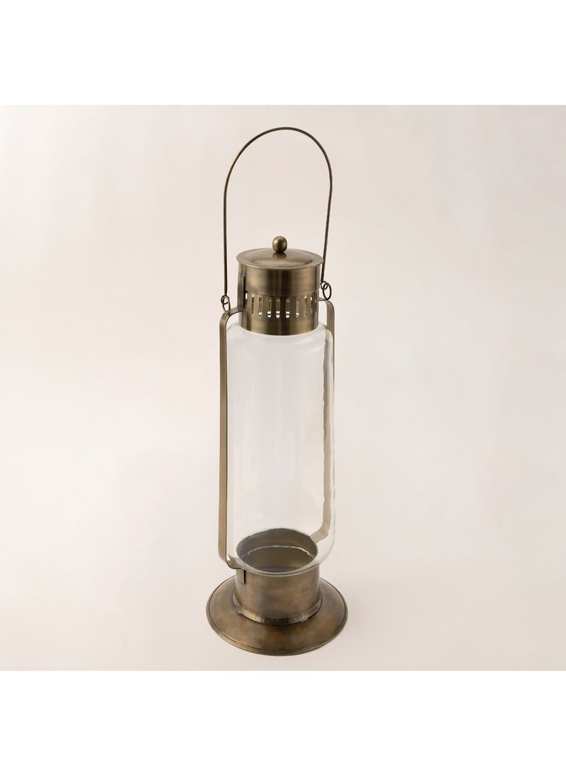 Homez - Homez gold metal lantern 20*20*54 cm - Image 1