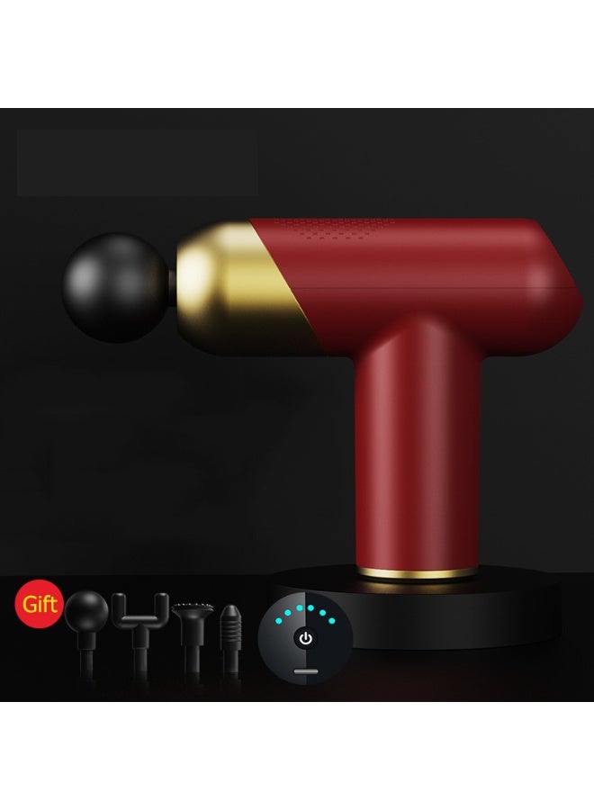 Generic Mini Massage Gun, Portable 6 Speeds Muscle Massager Deep Tissue with 4 Massage Heads, Super Quiet Type-C Charging Percussion Massage Gun for Muscle Pain Stiffness Relief 
