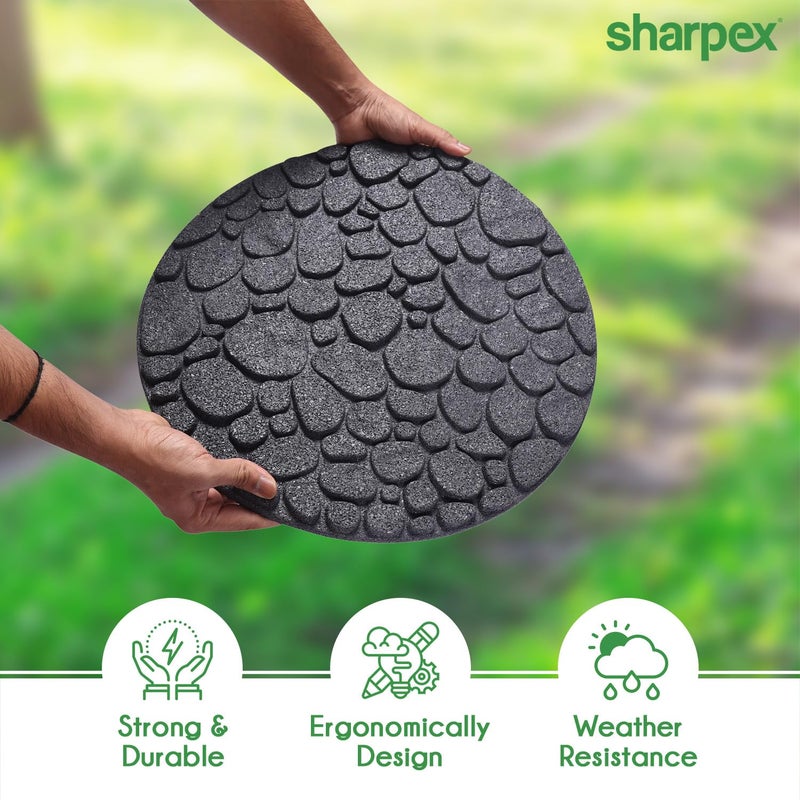 Sharpex Rubber Stepping Stones for Garden River Rock Grey Design Decorative Walkway for Outdoor Pathway, Lawn, Yard, Home, Landscaping Perfect Personalized Stepping Stones (1) - Image 5