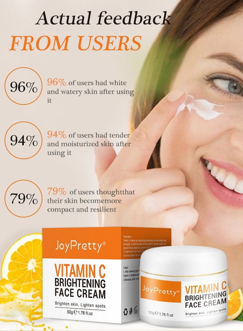 JoyPretty Vitamin C Brightening Face Cream, Whitening & Anti-Aging Lotion for Moisturizing Face & Body for Women 50g  - Image 5