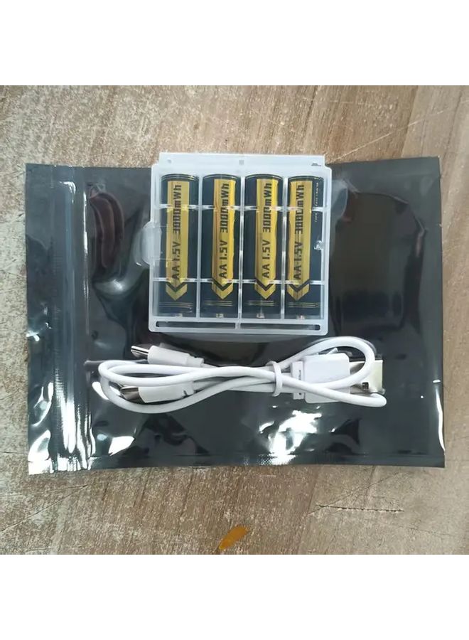 Type C USB 1 5V 3000mWh Lithium Battery 4pcs With Charger Cable For Mice RC Remotes - Image 1