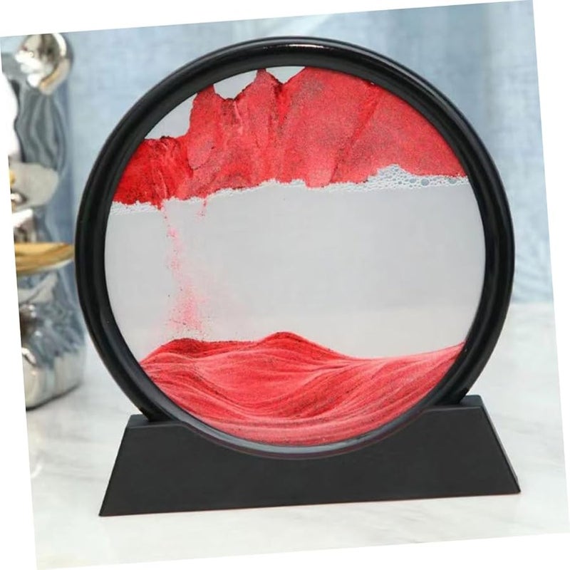 Black DIY Landscape Quicksand Art Frame Moving Sand Picture Home Decor 20x17x4cm - Image 5