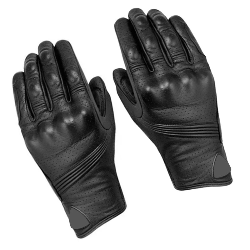 Full Leather Gloves Anti Slip Cold Weather Riding Gloves for Motorcycle Driving Black XL - Image 2