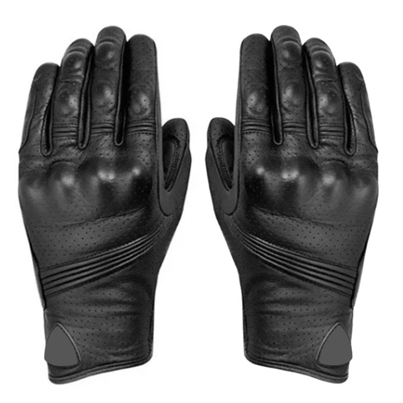Full Leather Gloves Anti Slip Cold Weather Riding Gloves for Motorcycle Driving Black XL - Image 4