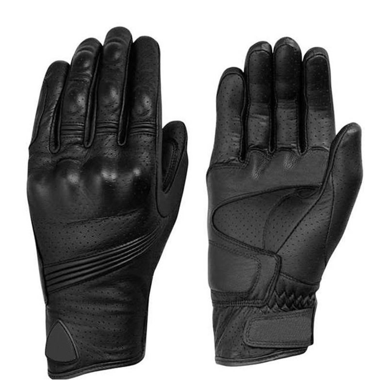 Full Leather Gloves Anti Slip Cold Weather Riding Gloves for Motorcycle Driving Black XL - Image 1