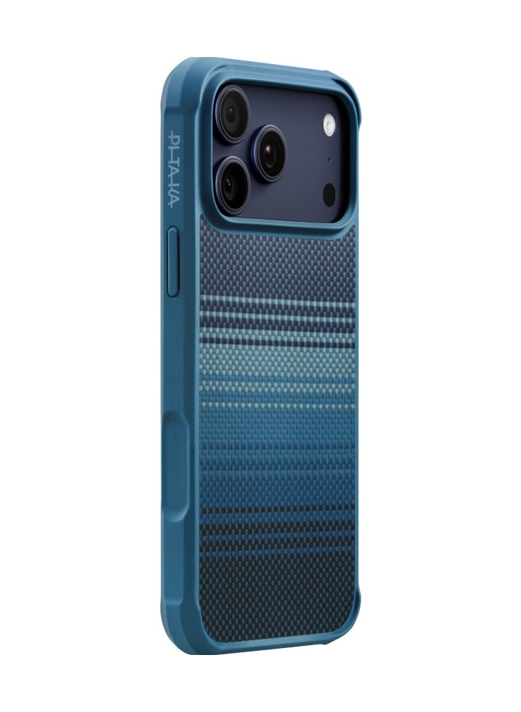 بيتاكا حافظة Aramid ProGuard لـ iPhone 17 Pro Max / متوافقة مع MagSafe / حافظة حماية بمعيار عسكري / مقاومة للخدوش / مزيج من ألياف الأراميد 600D وTPU / غطاء خلفي / وسادة زوايا مقوسة - قمر الصباح - Image 3